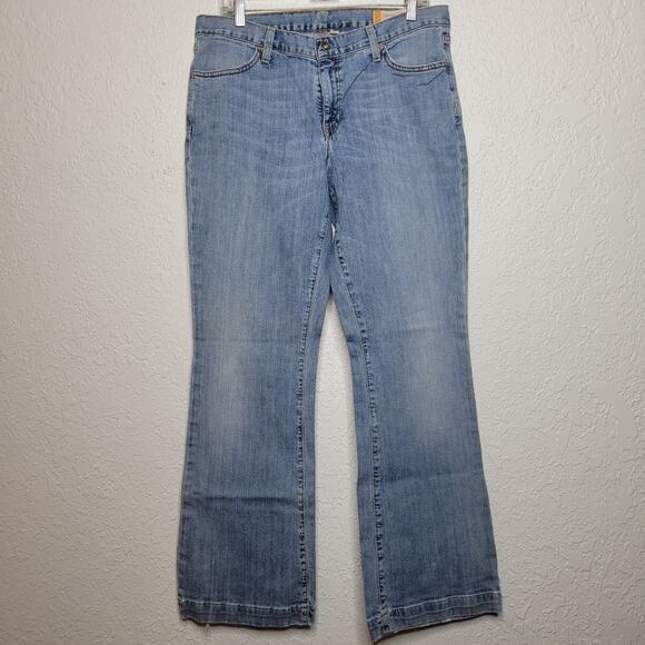 GAP 1969 Womens Long & Lean 54023 Stretch Flare Mid-Rise Light Denim Jeans✨️12R - Picture 12 of 12